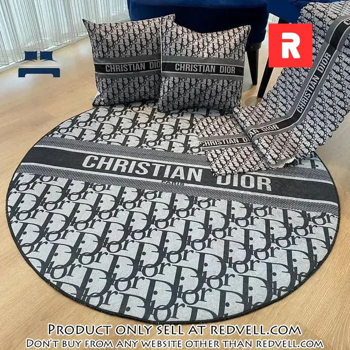 Christian dior paris luxury brand fashion round rug carpet home decor special gift rv4517984